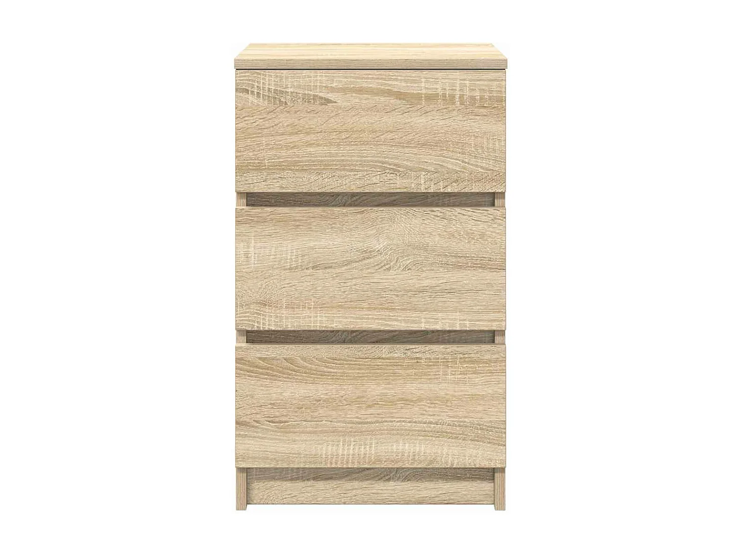 Table de chevet avec 3 tiroirs chêne sonoma 39x35x65 cm