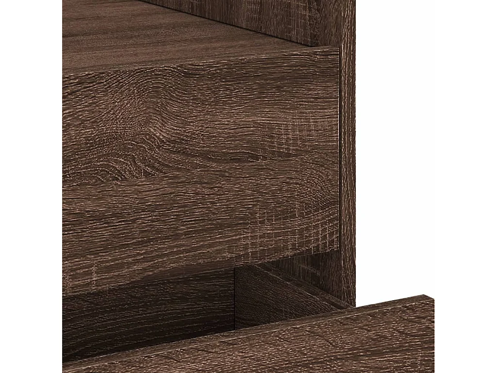 Mesita de noche madera de ingeniería roble marrón 45x50x50 cm