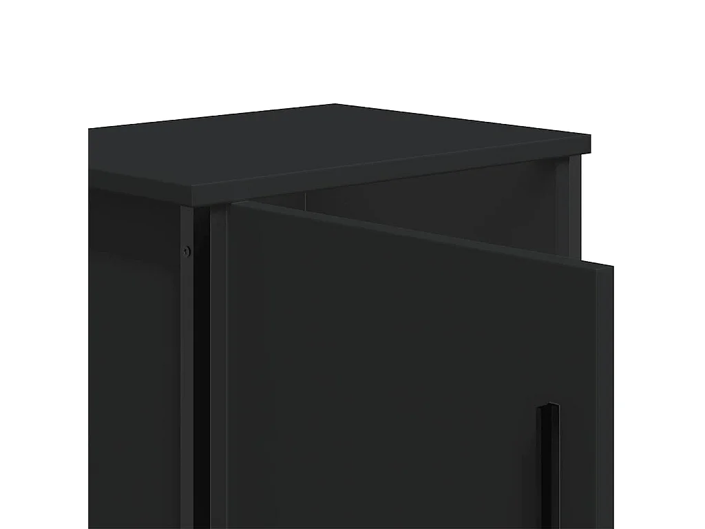 Tables de chevet 2 pièces Noir 40 x 30 x 40 cm Aggloméré