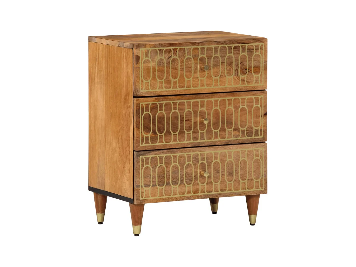 Table de chevet 50x33x62 cm Bois de manguier solide