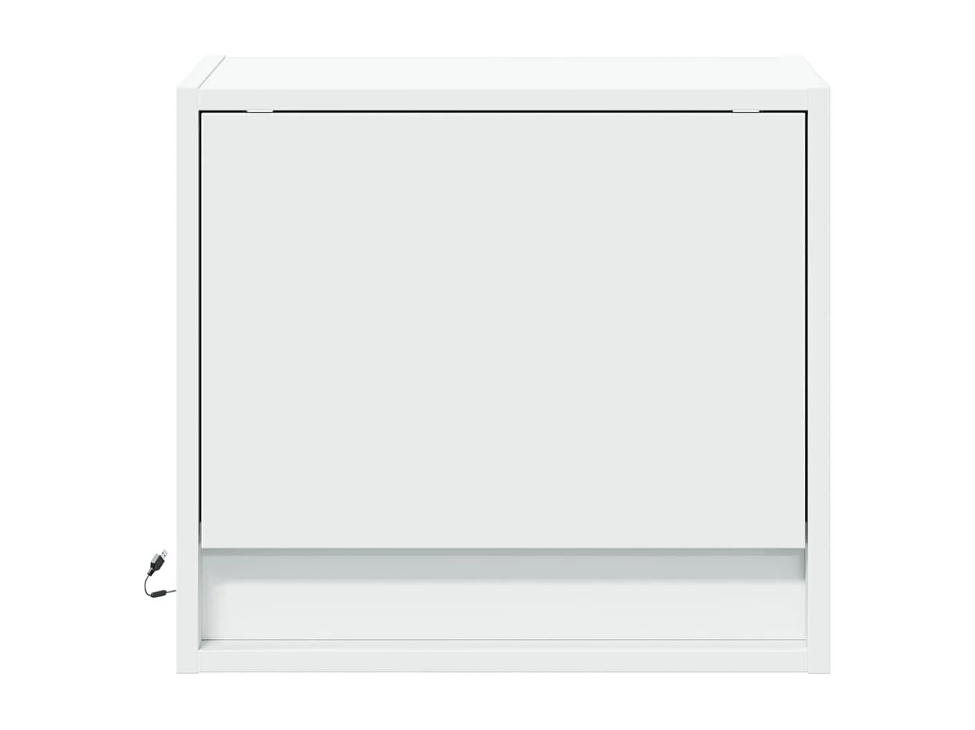 Mesa de cabeceira de parede com luzes LED branco