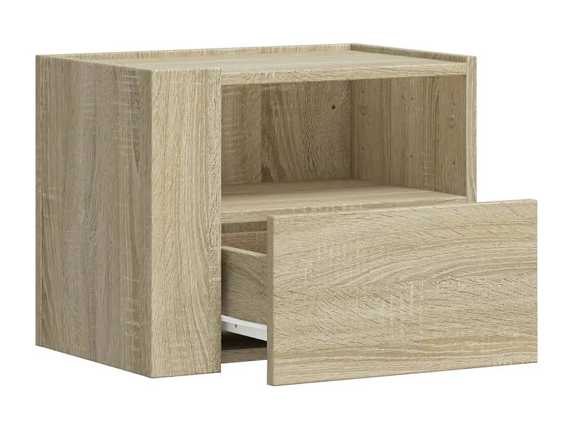 Nachtkastje wandgemonteerd 45x30x35 cm sonoma eikenkleurig