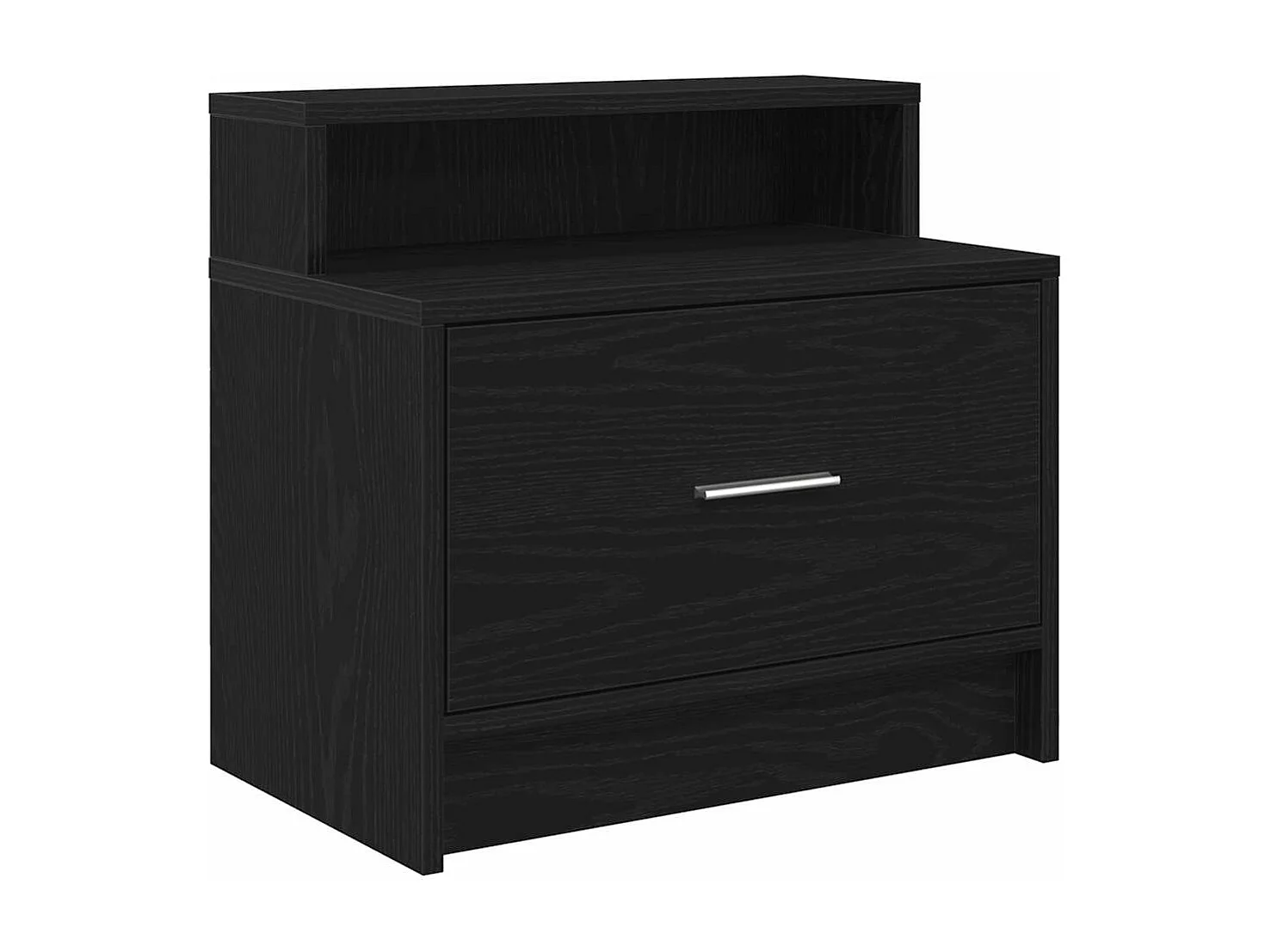 Tables de chevet avec tiroir 2 pièces chêne noir 51x31x47 cm