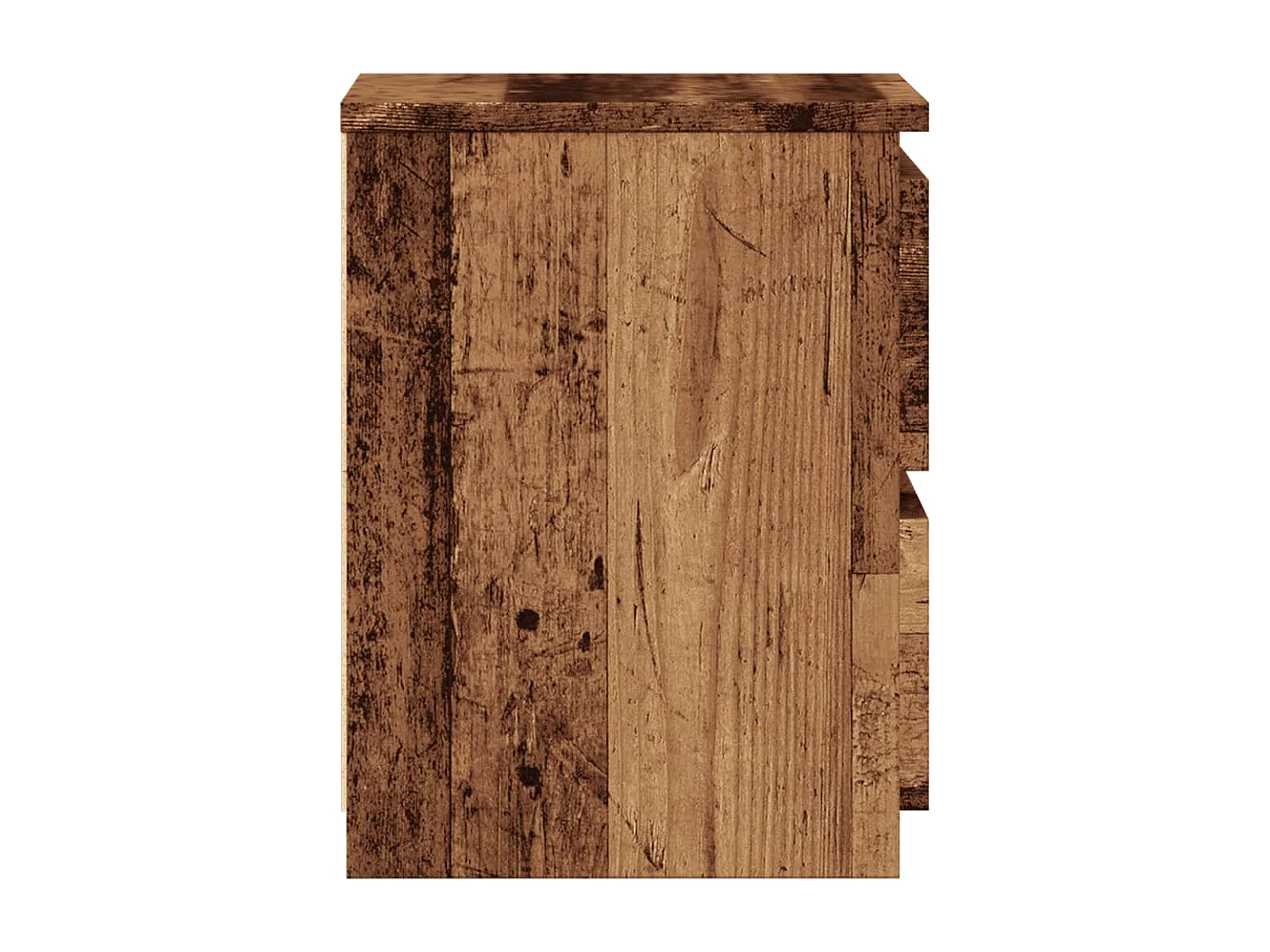 Nachtkastje 30x30x40 cm bewerkt hout oud houtkleurig