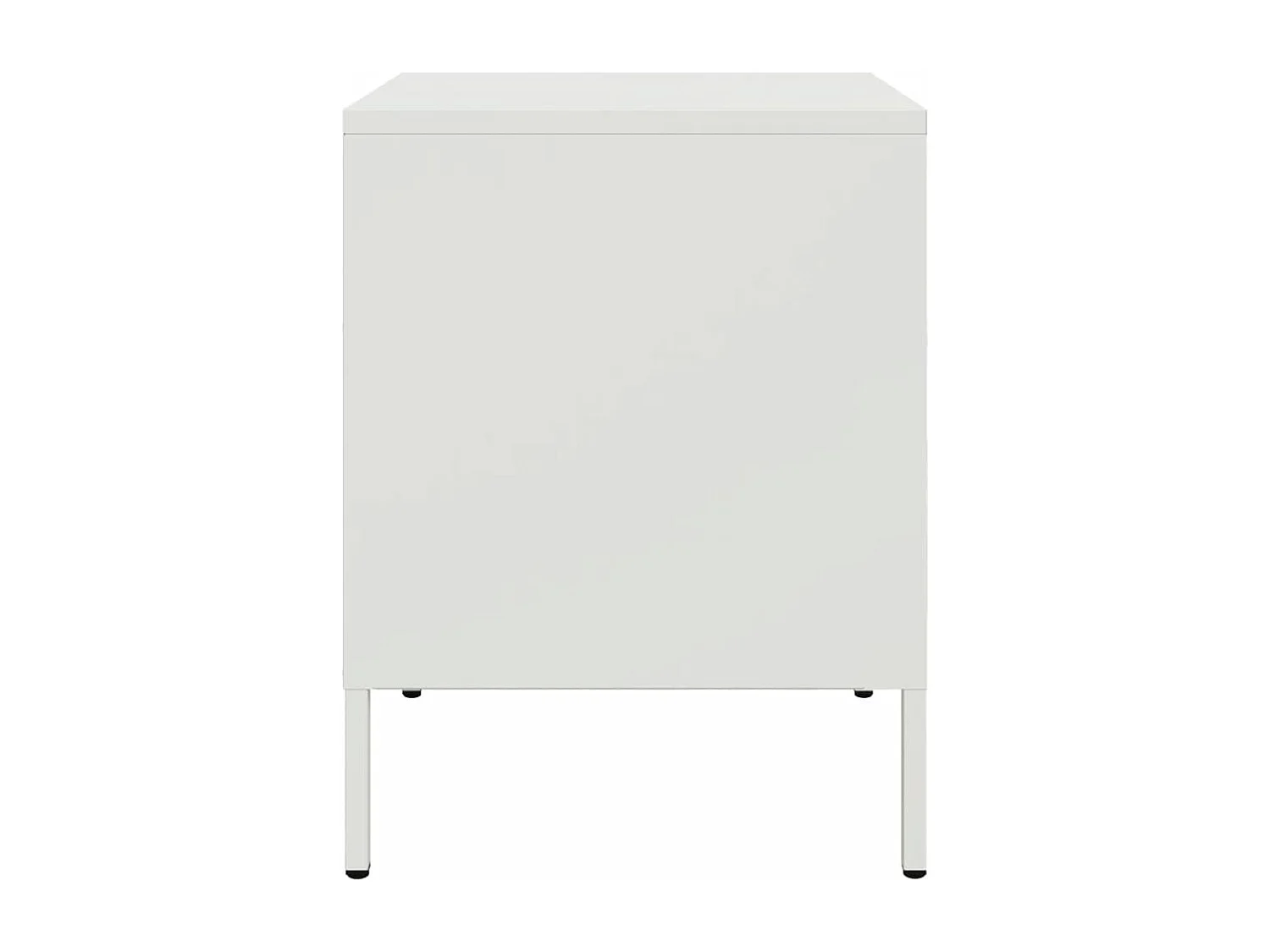 Table de chevet blanc 36x39x50,5 cm acier laminé à froid