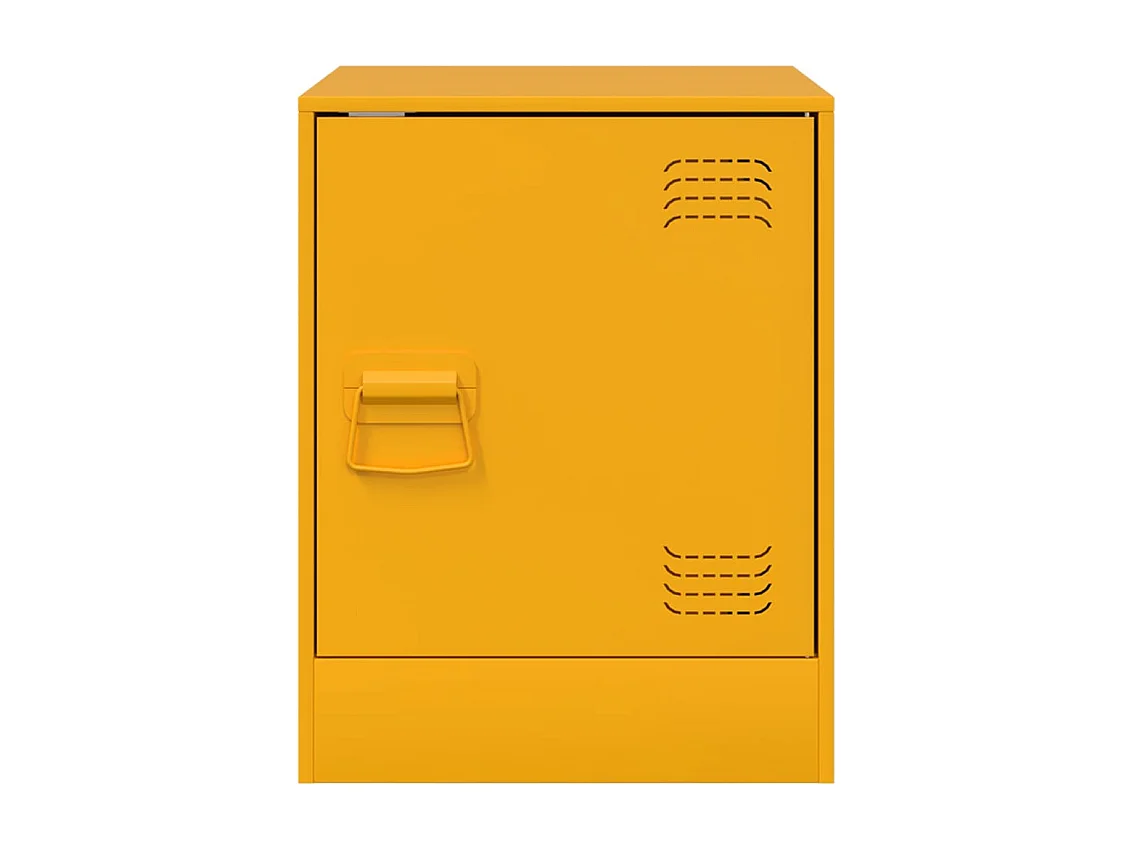 Tables de chevet 2 pièces jaune moutarde 34,5x39x44 cm acier