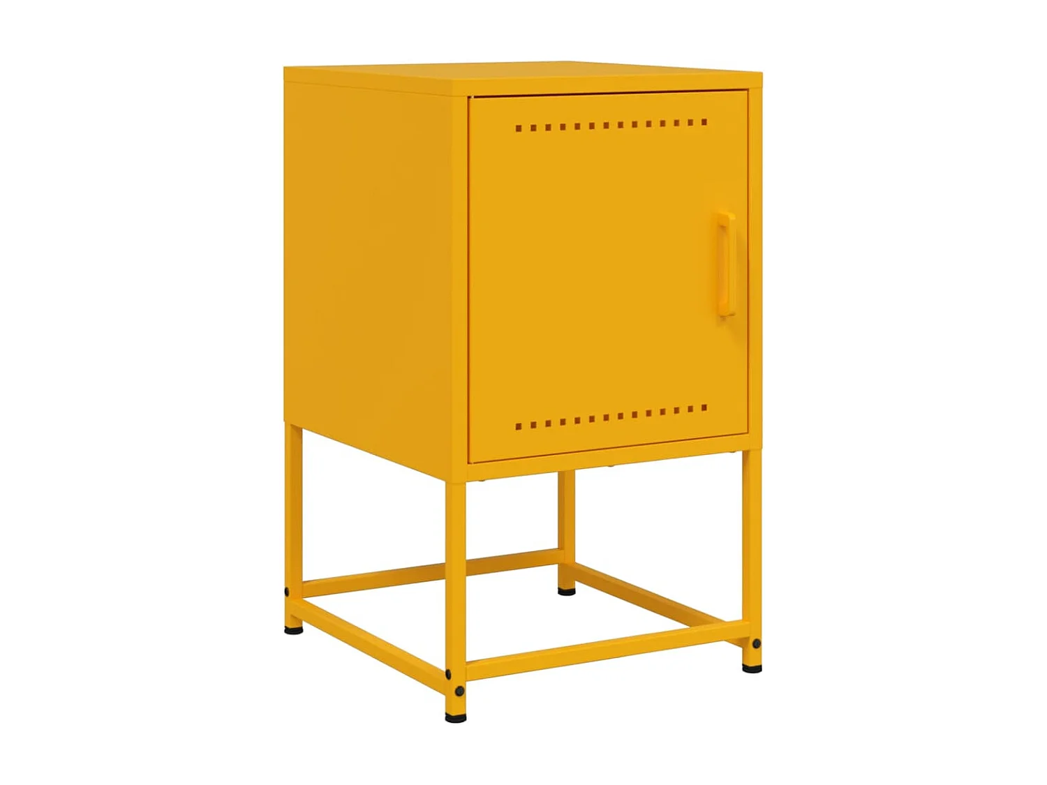 Table de chevet jaune moutarde 36x39x60,5 cm acier