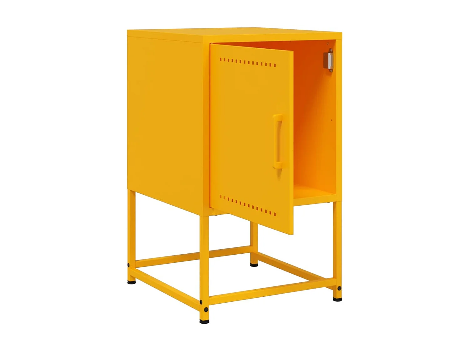 Table de chevet jaune moutarde 36x39x60,5 cm acier