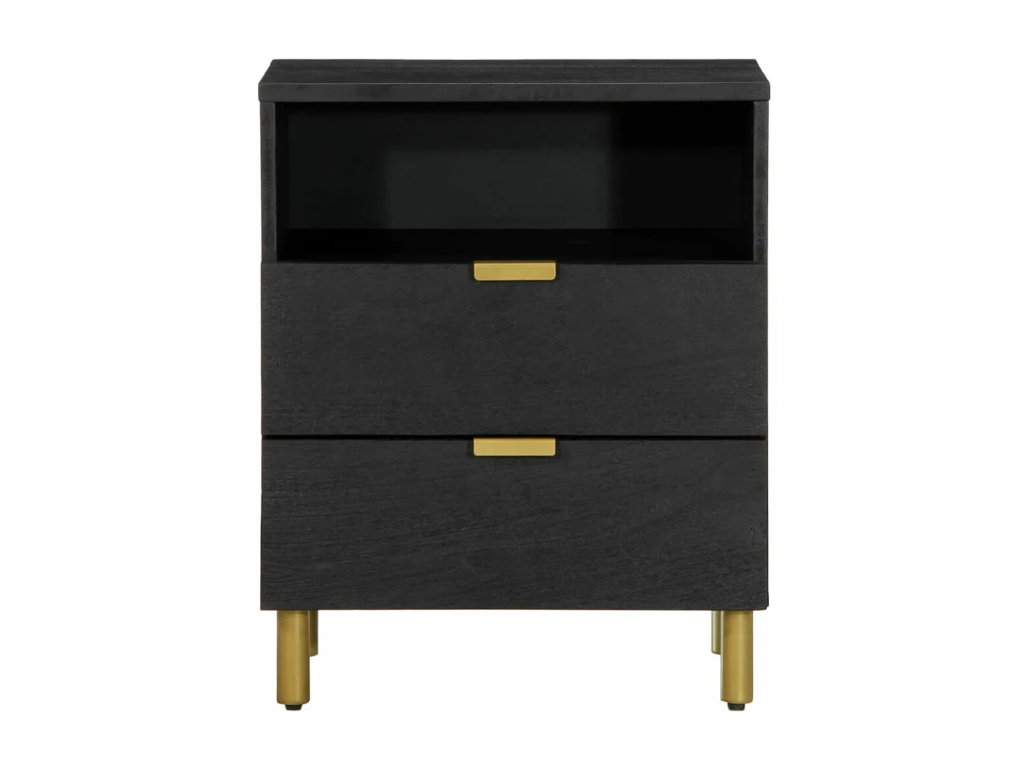 Table de chevet noir 50x33x62 cm bois d'ingénierie