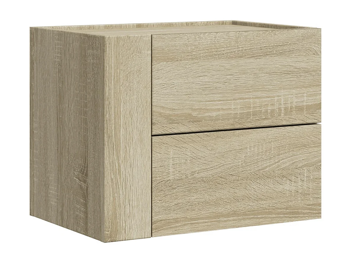 Nachtkastje wandgemonteerd 45x30x35 cm sonoma eikenkleurig