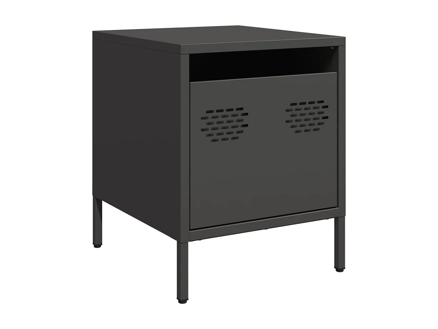Table de chevet noir 35x39x43,5 cm acier