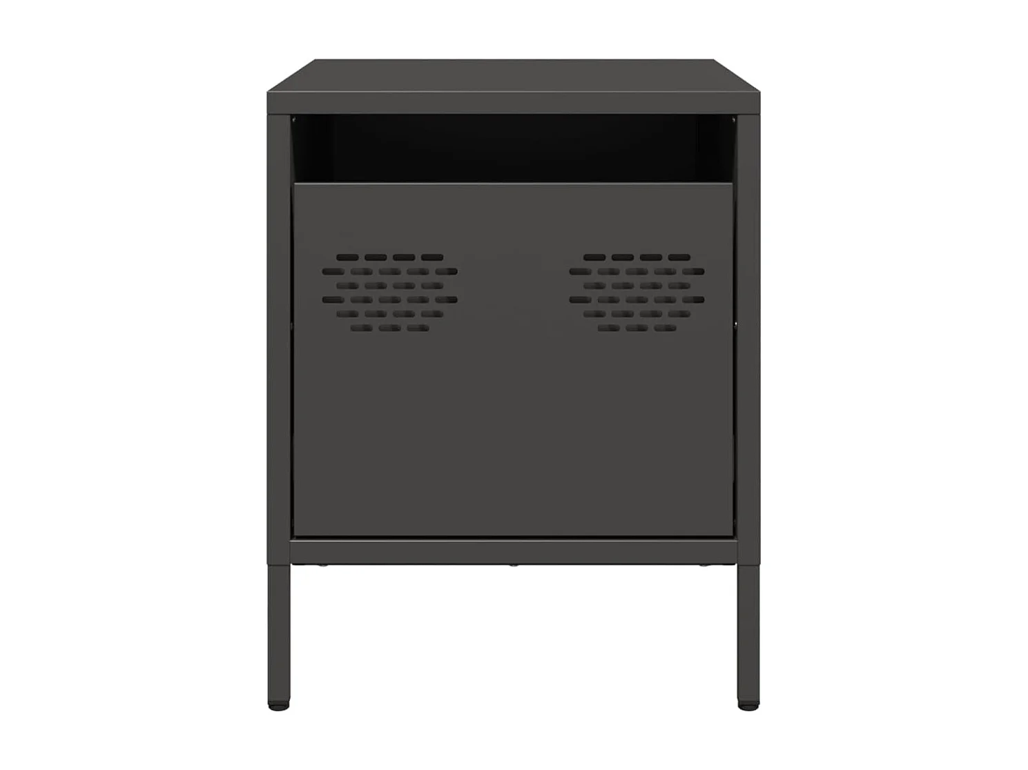 Table de chevet noir 35x39x43,5 cm acier