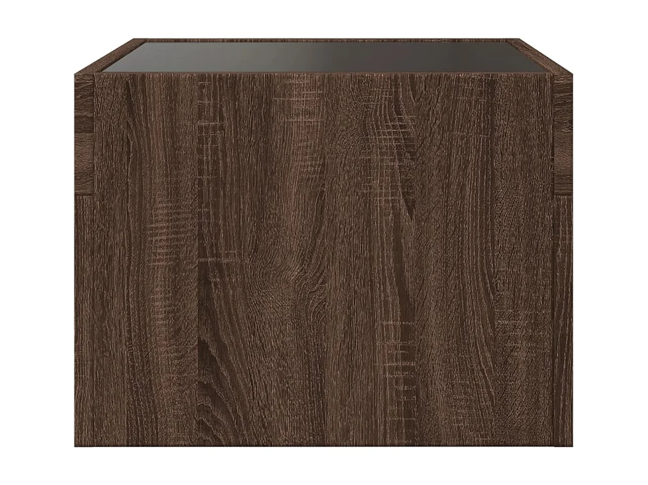 Table de chevet avec LED infini chêne marron 40x40x30 cm