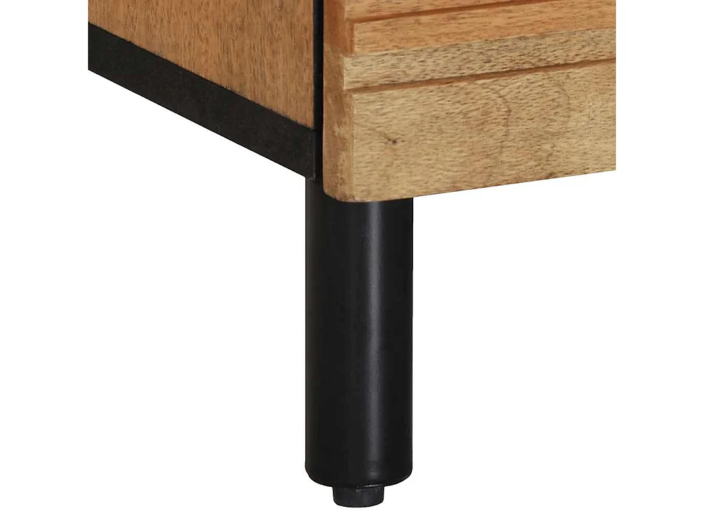 Mesilla de noche marrón 50x33x62 cm madera maciza mango