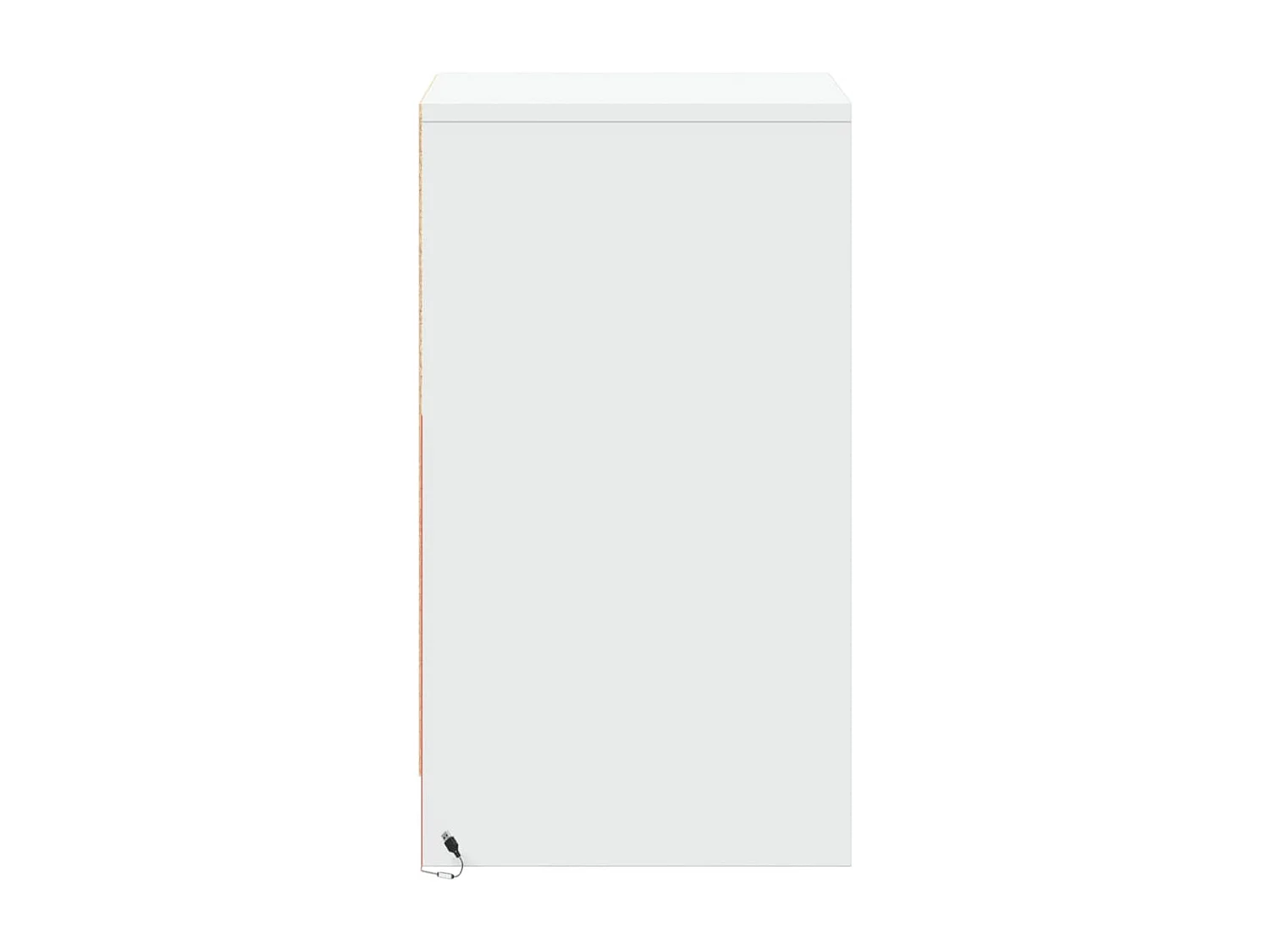 Tables de chevet et lumières LED 2pièces blanc bois d'ingénierie