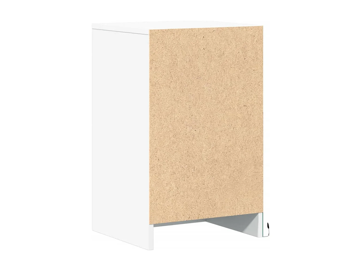 Tables de chevet et lumières LED 2pièces blanc bois d'ingénierie