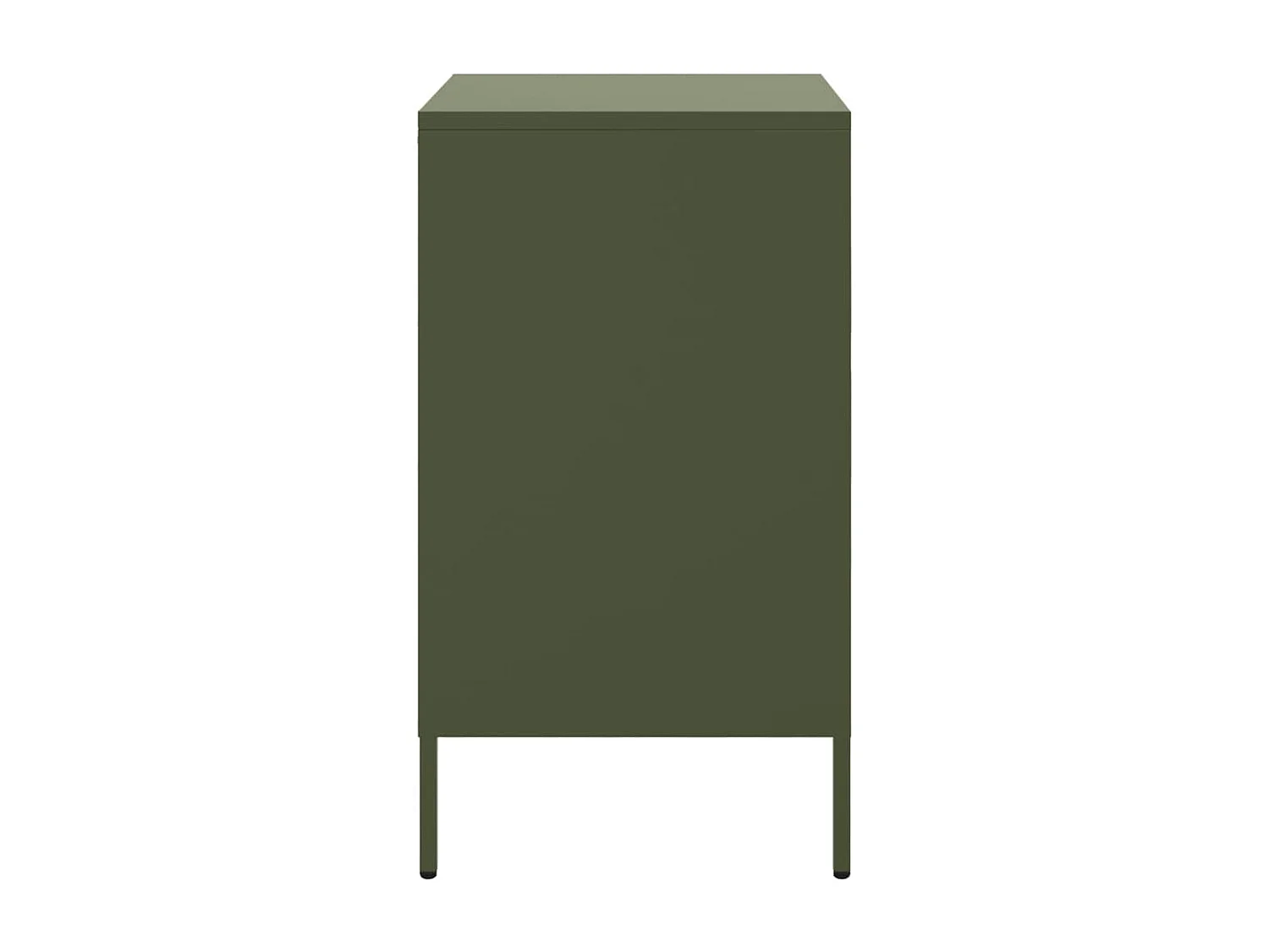 Mesa de cabeceira 36x39x68cm aço laminado a frio verde-azeitona