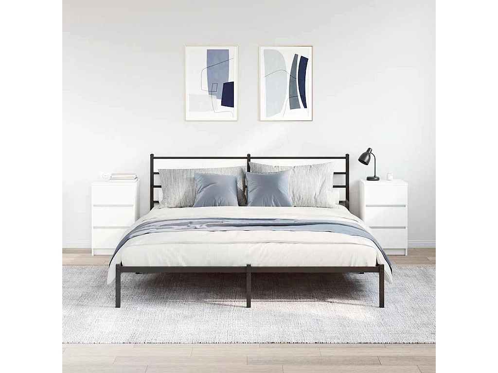 Nachtkastjes met 3 lades 2 st 39x35x65 cm wit