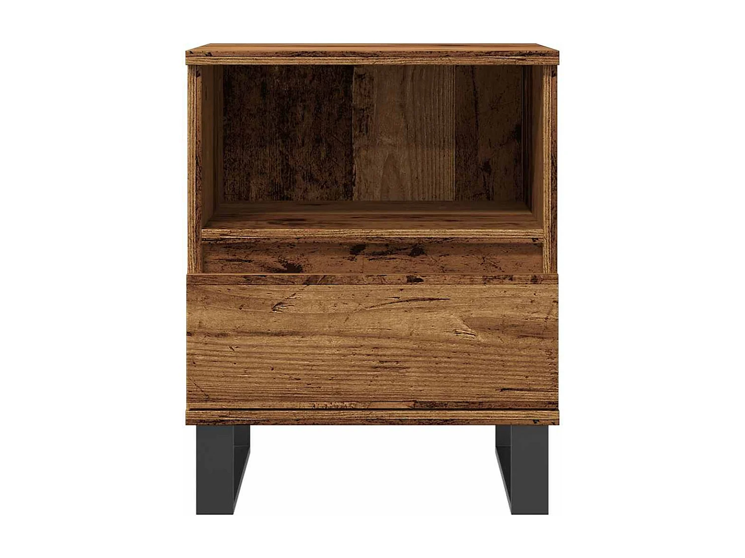 Tables de chevet 2 pièces vieux bois 40x35x50 cm bois d’ingénierie