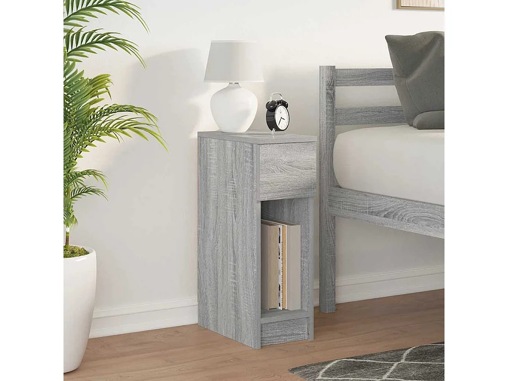 Table de chevet avec tiroir sonoma gris 20x36x60 cm