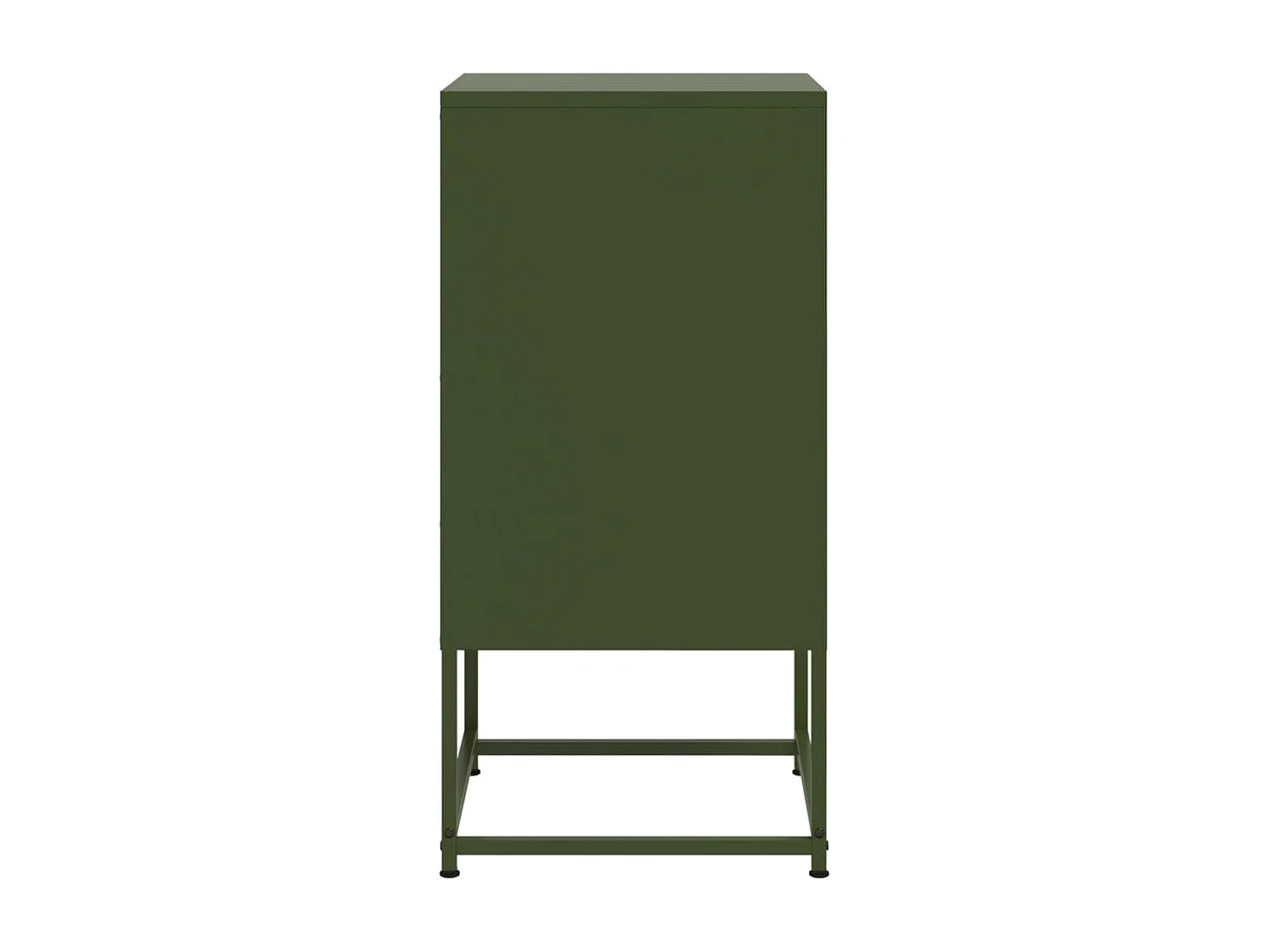 Tables de chevet 2 pièces vert olive 36x39x78 cm acier