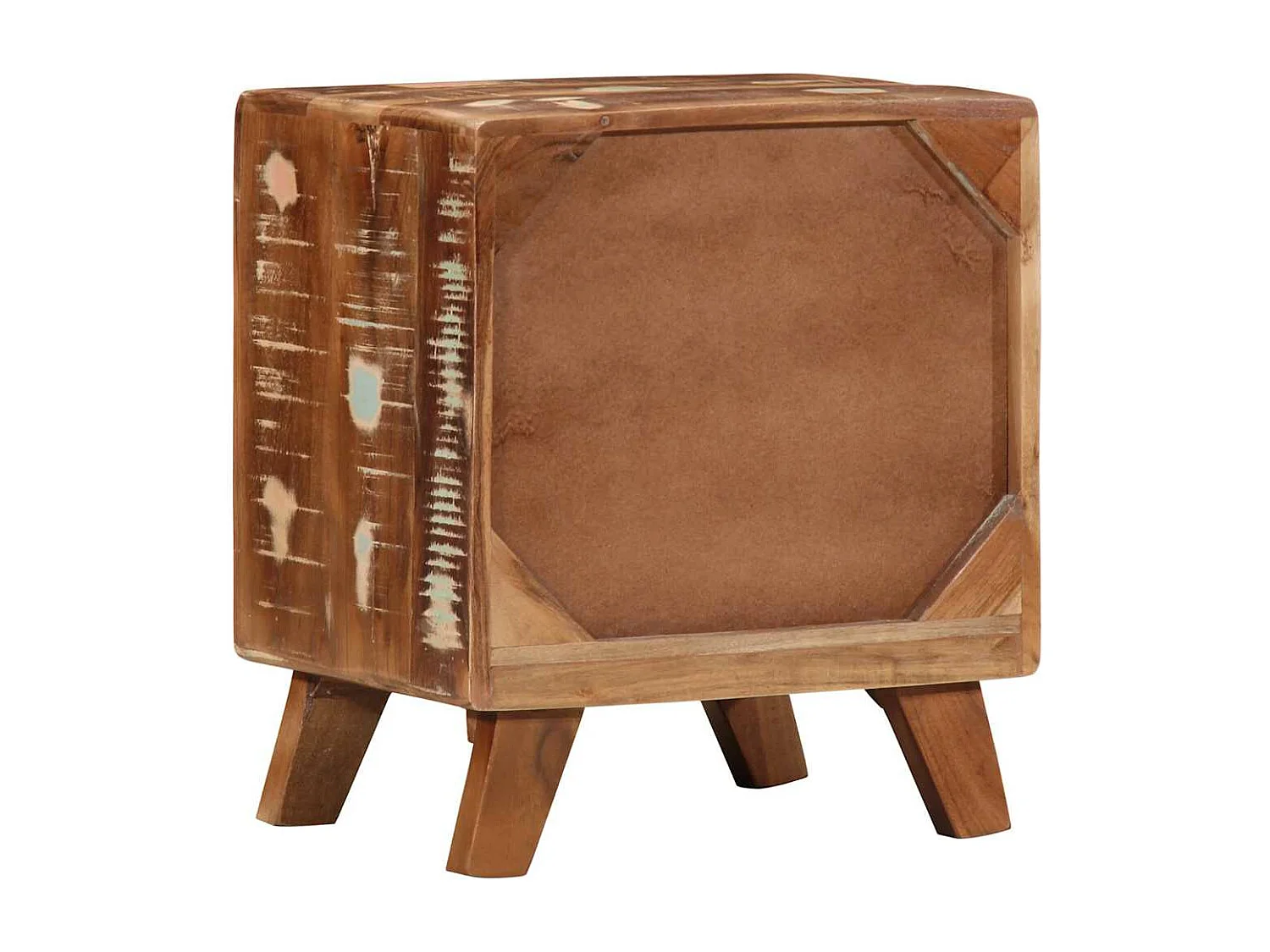 Table de chevet 2 pièces 40x32x46 cm bois massif de récupération