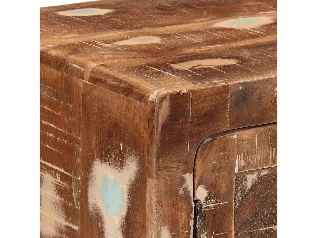 Table de chevet 2 pièces 40x32x46 cm bois massif de récupération