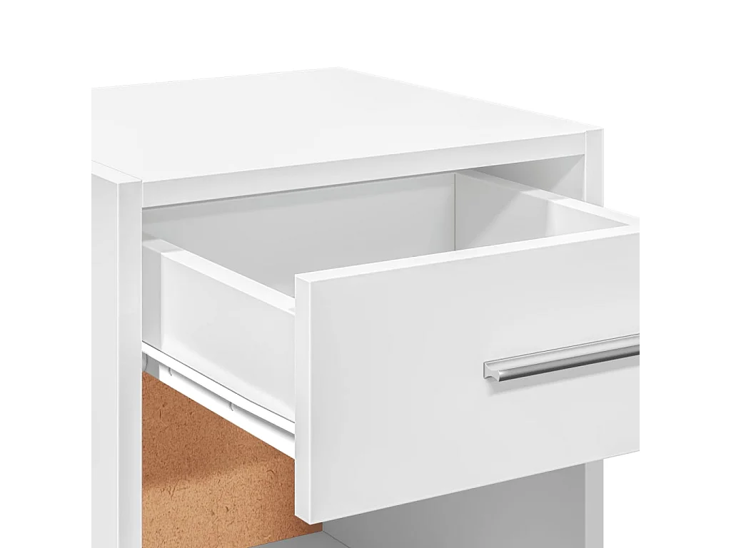 Tables de chevet 2 pièces blanc 35x34x65 cm bois d'ingénierie