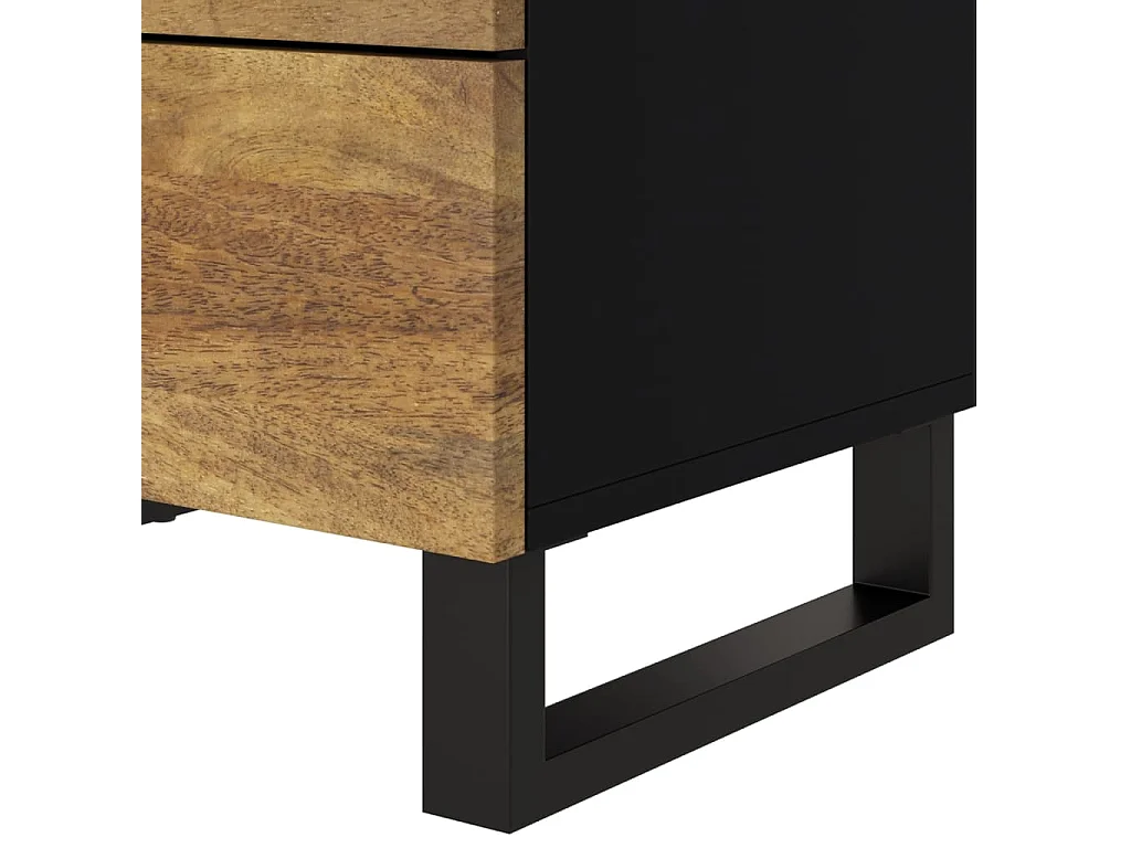 Mesita de noche madera mango madera contrachapada 50x33x62 cm