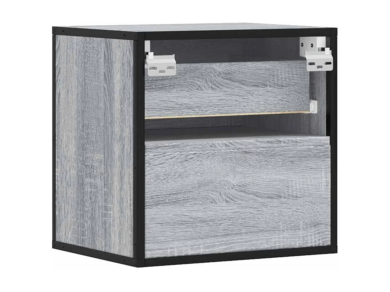 Table de chevet murale sonoma gris 40x31x39,5 cm