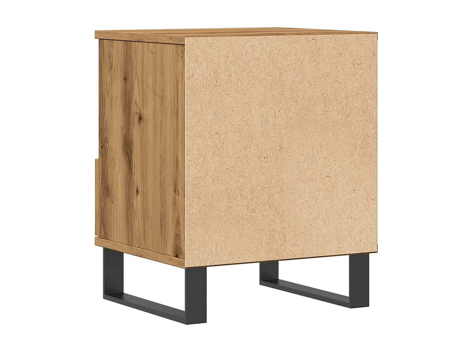 Table de chevet chêne artisanal 40x35x50 cm bois d’ingénierie