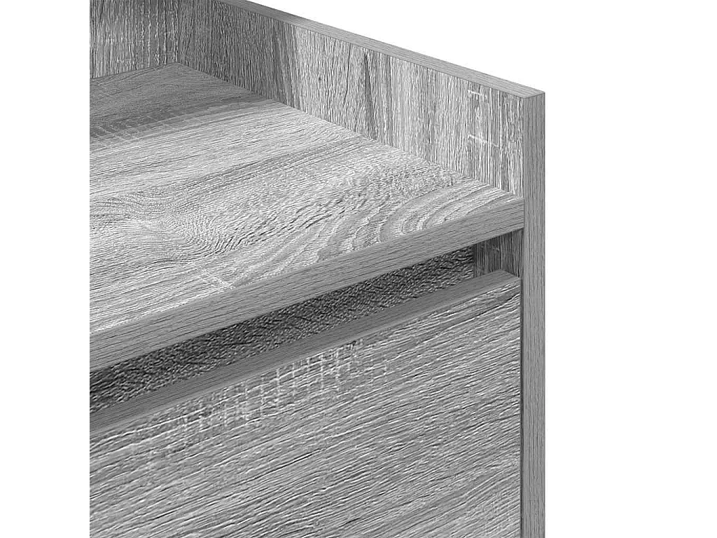 Tables de chevet avec 2 tiroirs 2 pièces sonoma gris 38x34x80 cm