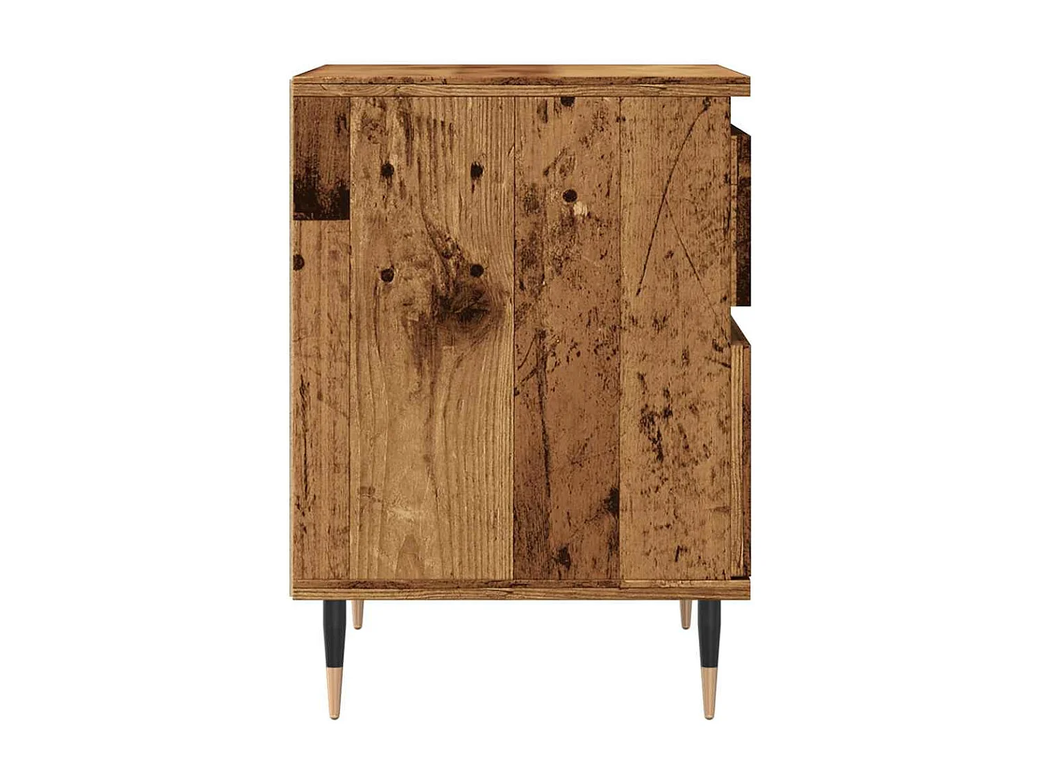 Mesita de noche madera ingeniería madera envejecida 40x35x50 cm