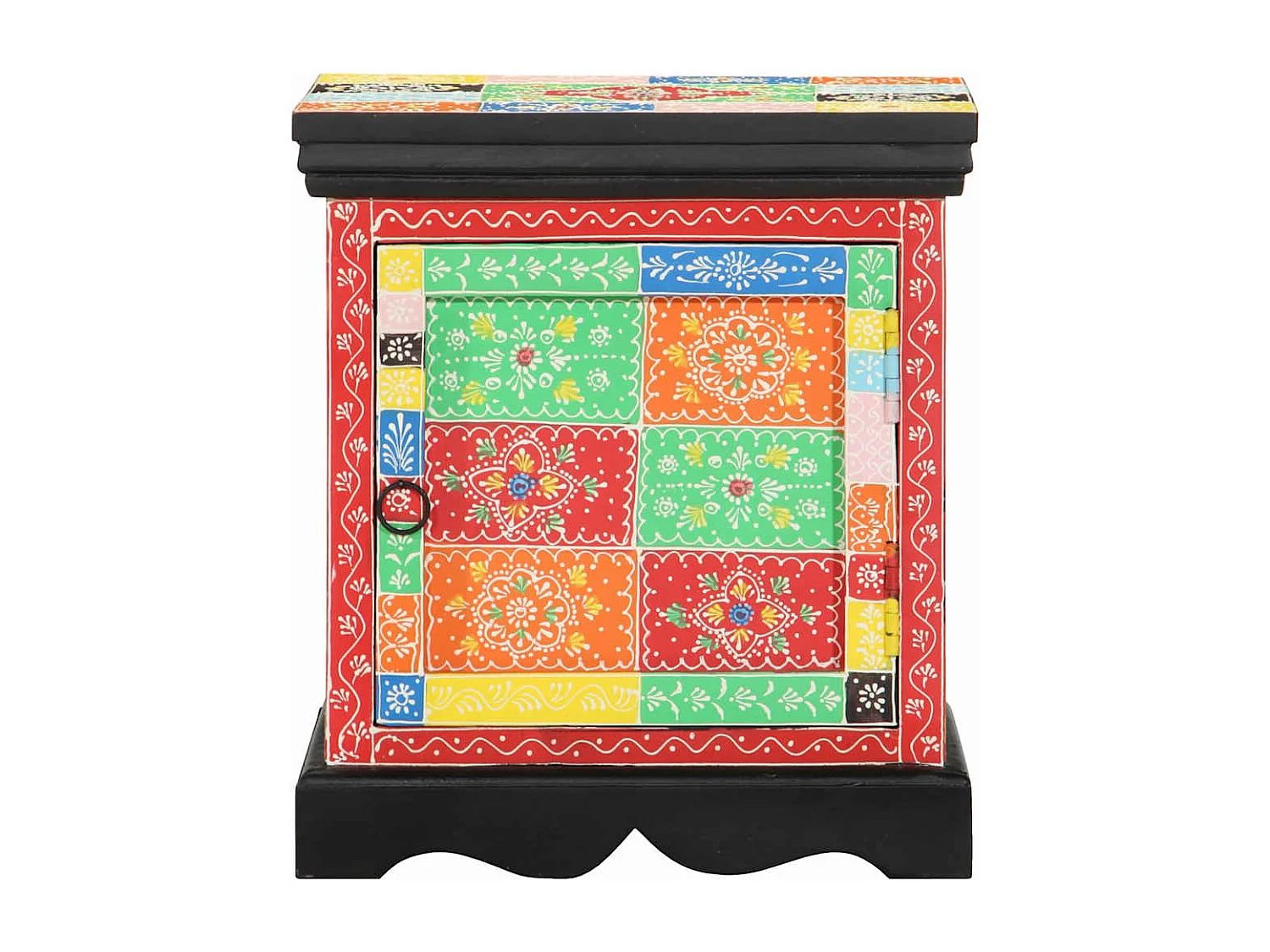 Table de chevet multicolore 2 pièces 40x35x45 cm