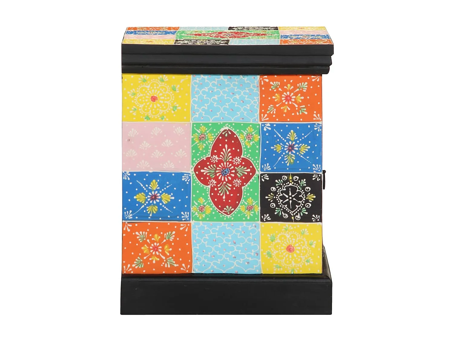 Table de chevet multicolore 2 pièces 40x35x45 cm