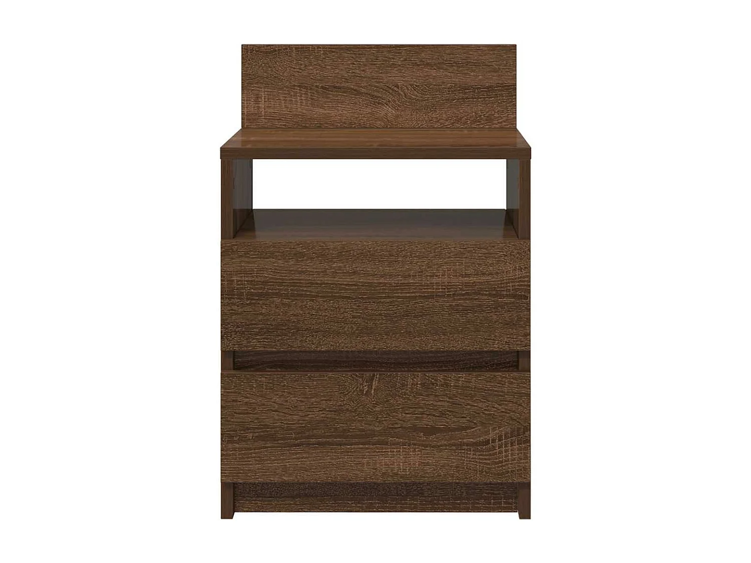 Nachtkastjes 2 st met 2 lades 40x33x60 cm bruin eikenkleur