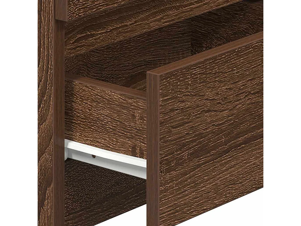 Nachtkastjes 2 st met 2 lades 40x33x60 cm bruin eikenkleur