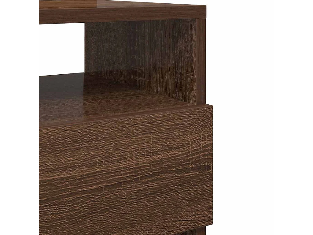 Nachtkastjes 2 st met 2 lades 40x33x60 cm bruin eikenkleur