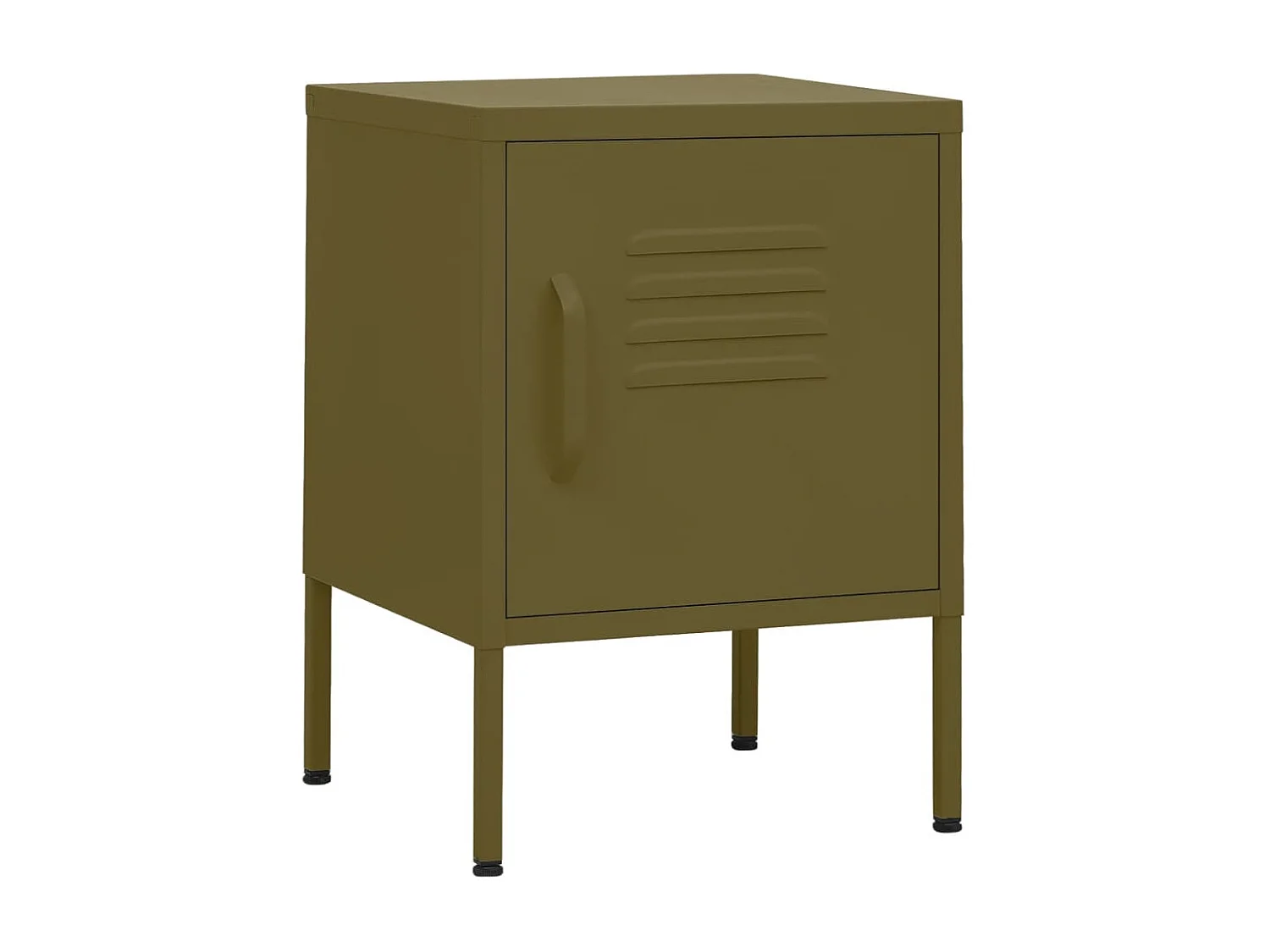 Tables de chevet 2 pièces Vert olive 35x35x51 cm Acier