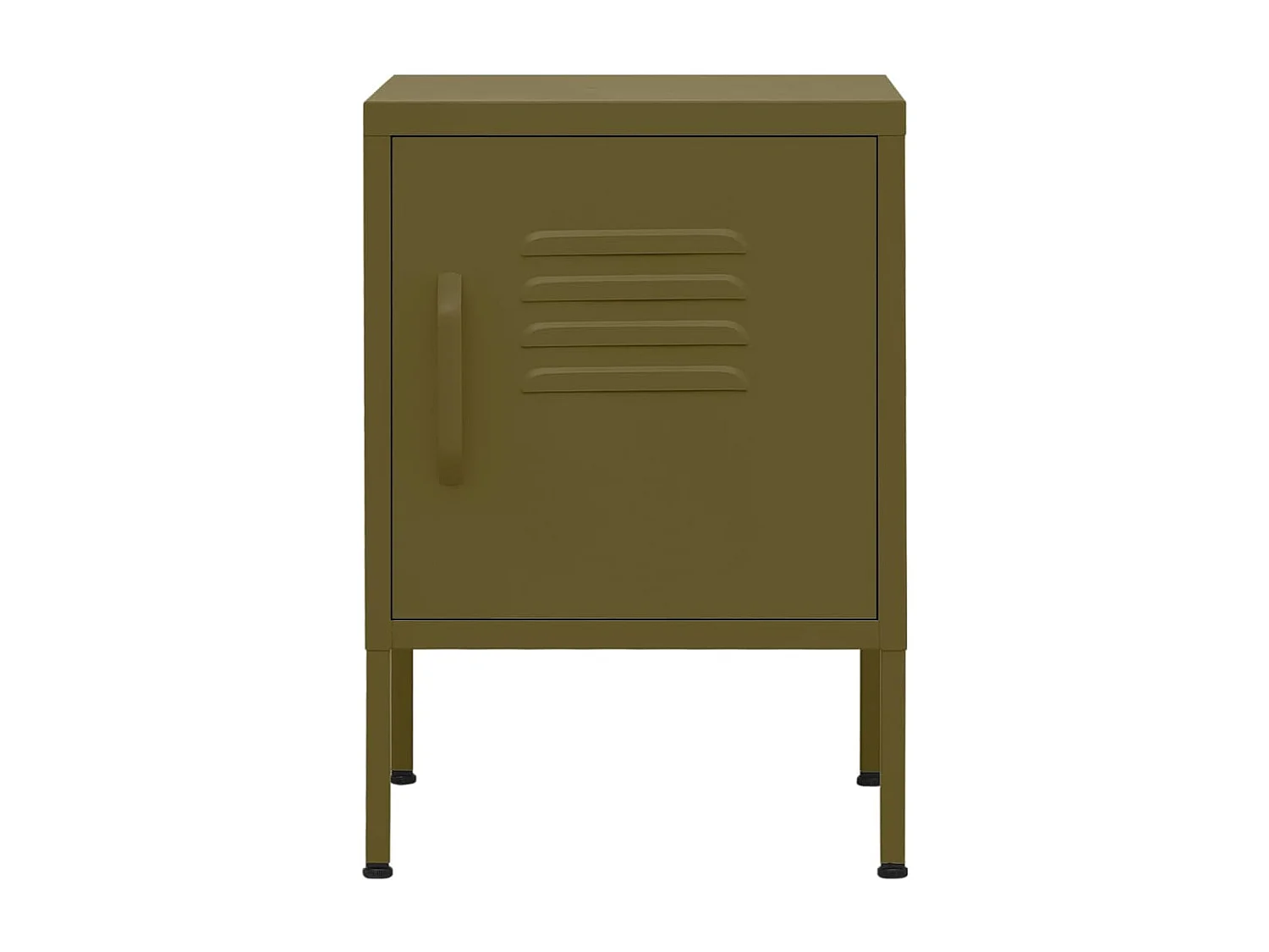 Tables de chevet 2 pièces Vert olive 35x35x51 cm Acier