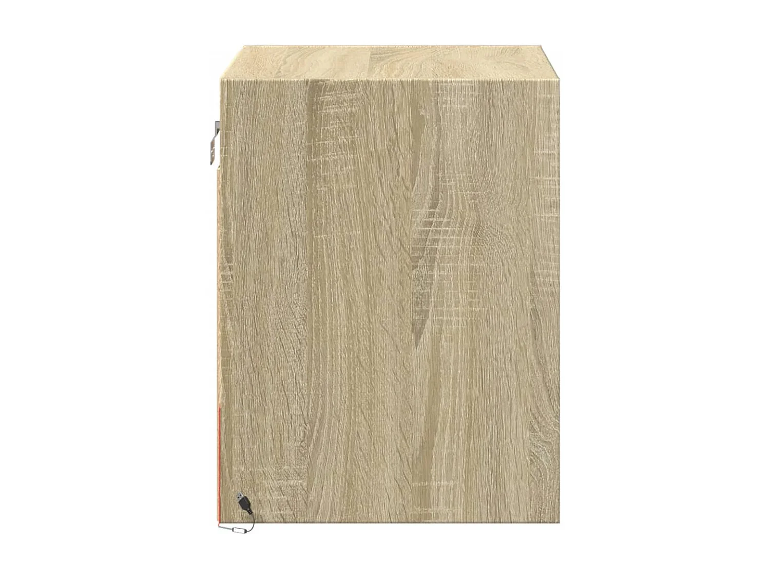 Table de chevet murale avec lumières LED chêne sonoma