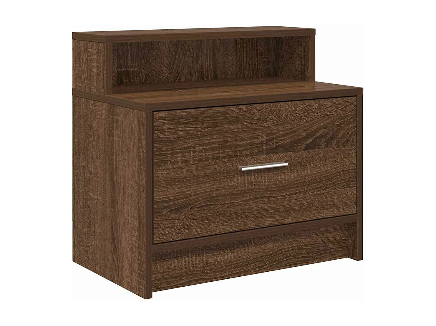 Tables de chevet avec tiroir 2 pièces chêne marron 51x31x47 cm