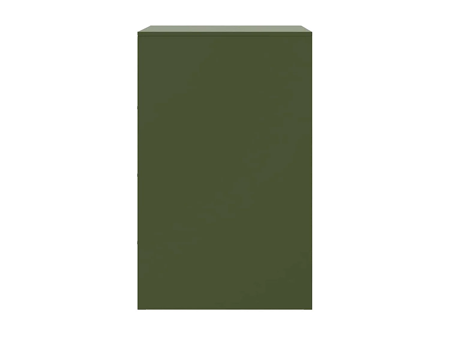 Table de chevet vert olive 34,5x39x62 cm acier