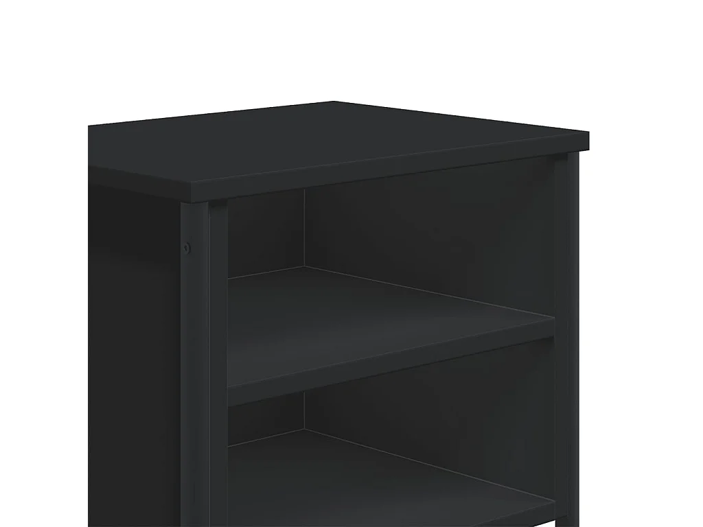 Tables de chevet 2 pièces noir 40x30x40 cm bois d'ingénierie