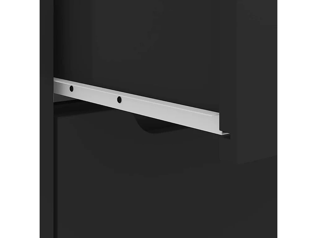 Mesa de cabeceira VISNES derivados de madeira preto 45x40x50cm