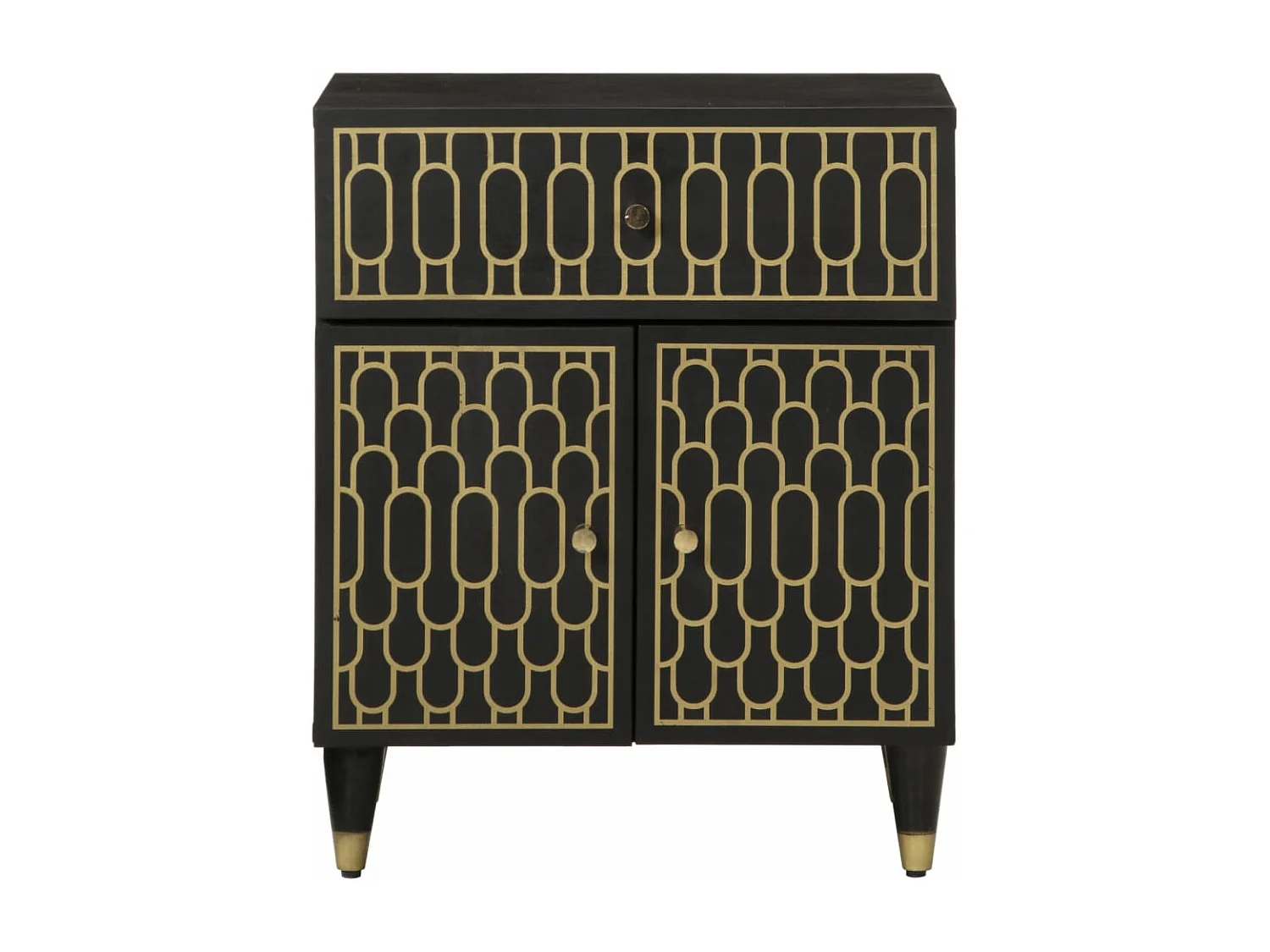 Table de chevet 50x33x60 cm bois de manguier massif