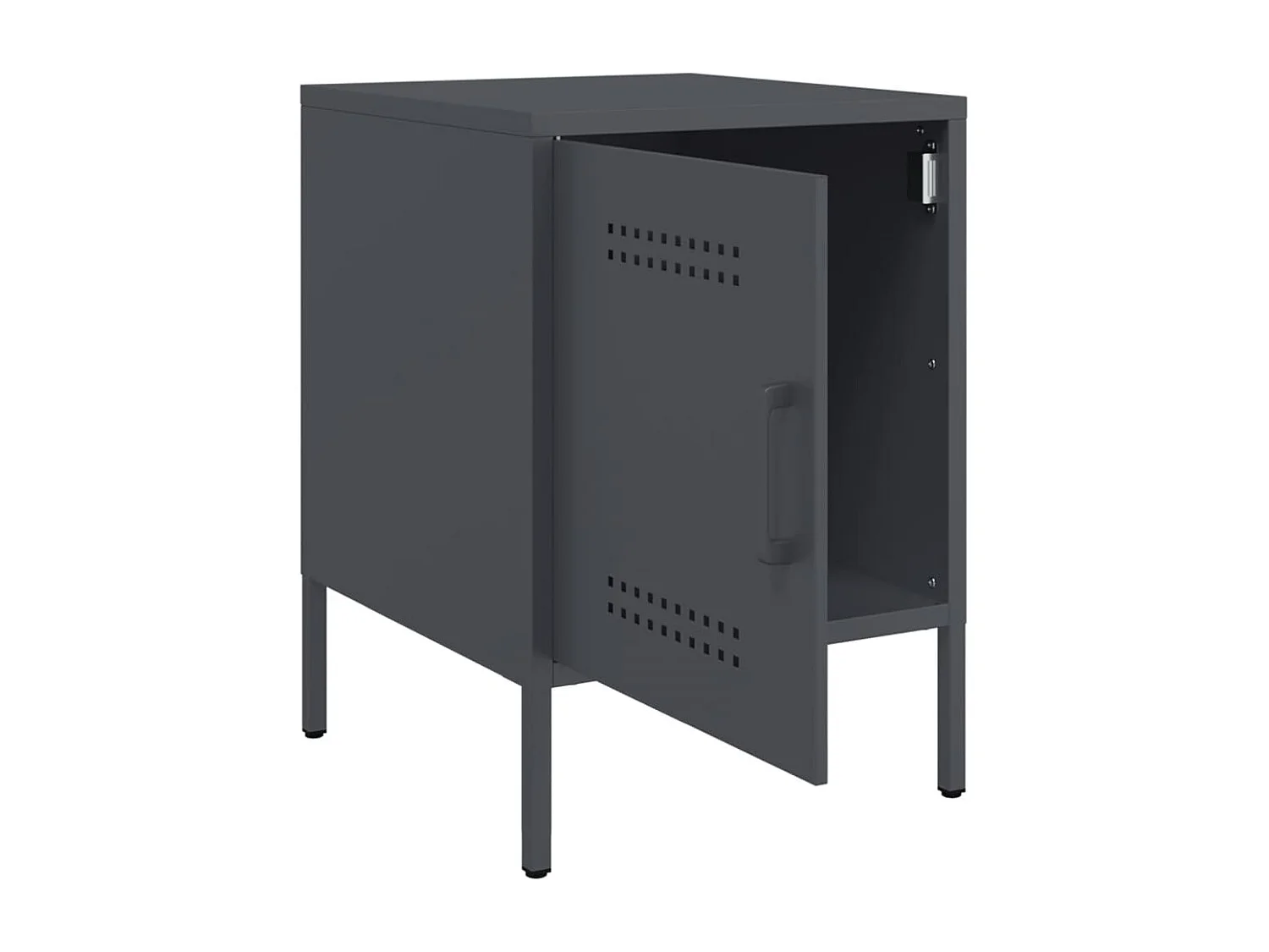 Table de chevet anthracite 36x39x50,5 cm acier