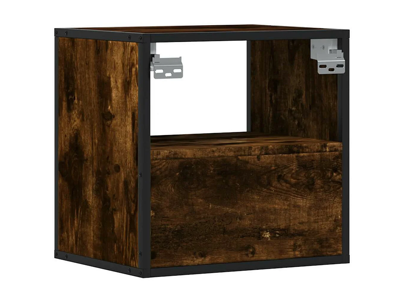 Nachtkastjes 2st wandgemonteerd 40x31x39,5cm gerookt eikenkleur