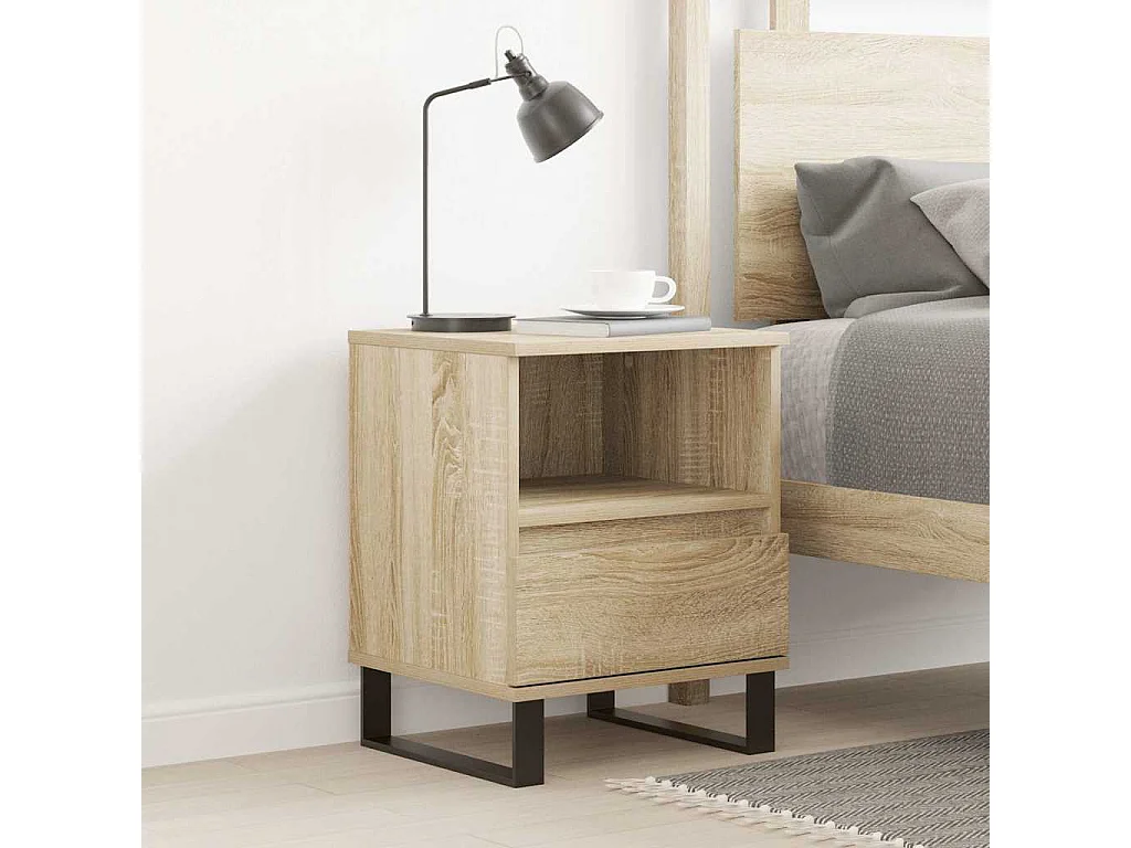 Table de chevet chêne sonoma 40x35x50 cm bois d’ingénierie