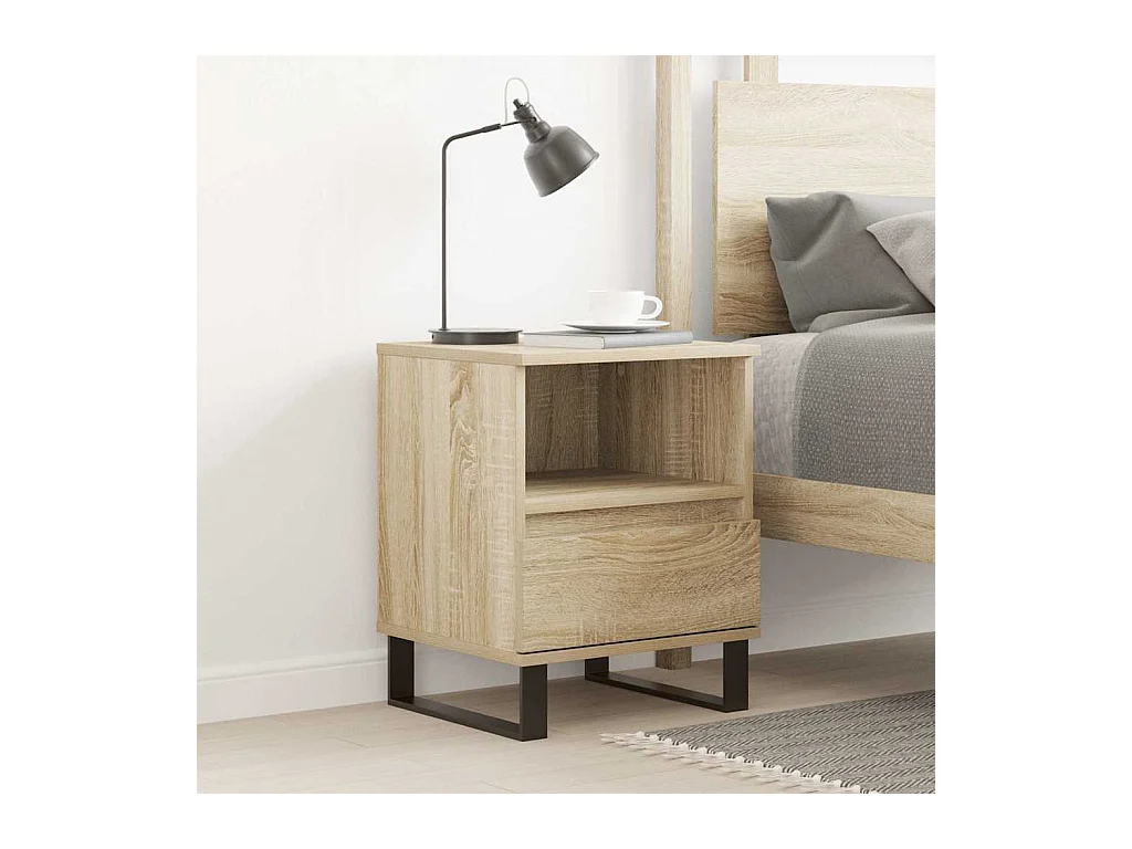 Table de chevet chêne sonoma 40x35x50 cm bois d’ingénierie